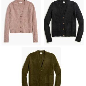 J Crew Factory V-neck cardigan sweater in extra-soft yarn (size L)